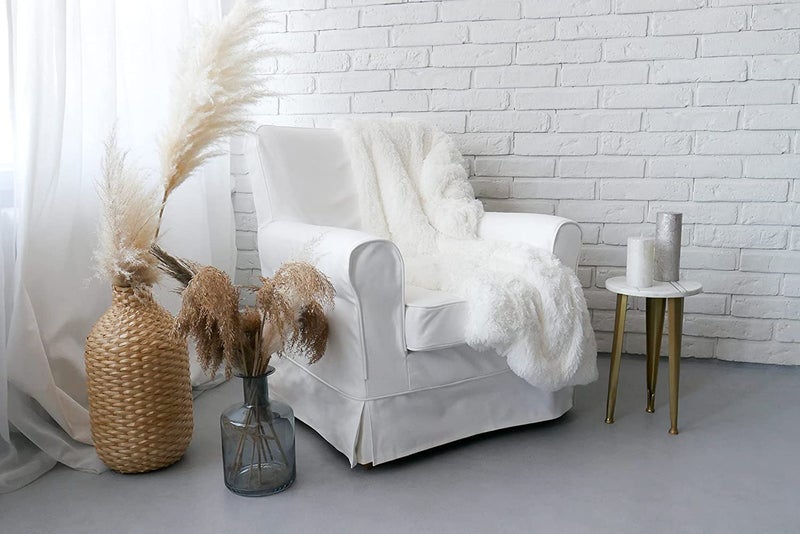 MASTERS OF COVERS Ektorp Jennylund Armchair Cover for The IKEA Ektorp Jennylund Chair Slipcover Replacement (Cool White) - Image 5